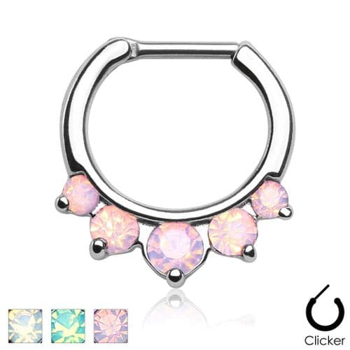 Septum Clicker with 5 Opal Gems
