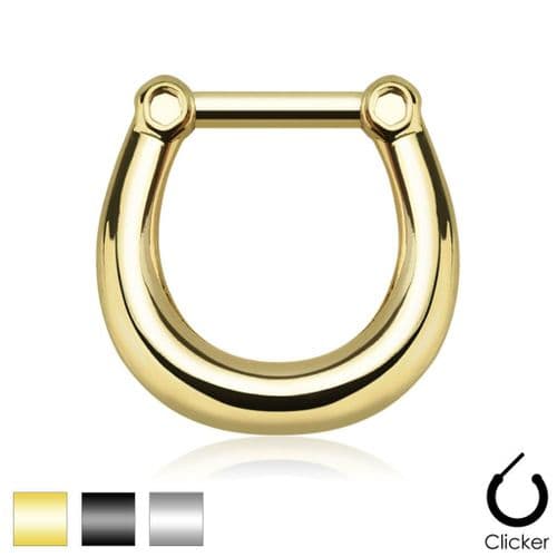 Solid Coloured Septum Clicker Ring
