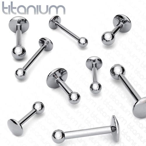 Solid Titanium Labret Stud