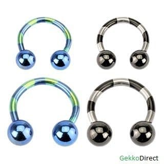 Titanium Anodised Plated Duo-Tone Horseshoe