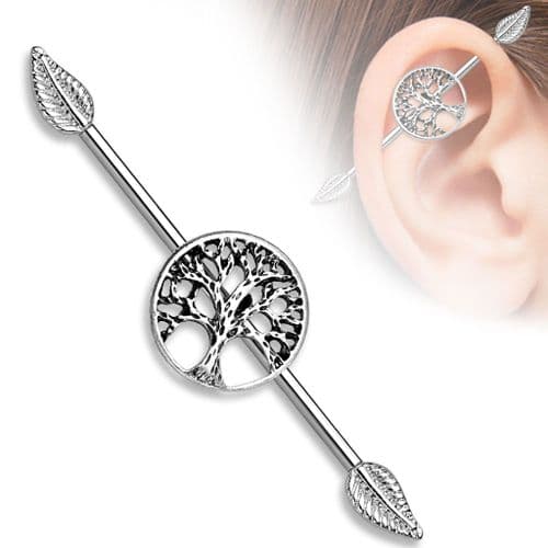 Tree of Life Industrial Bar Piercing
