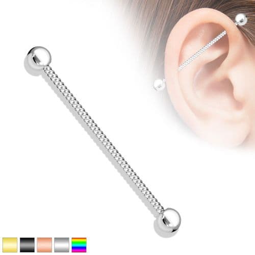 Twisted Rope Style Industrial Barbell