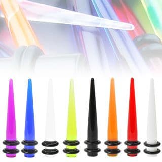 UV Acrylic Ear Tapers complete with 2 O-rings