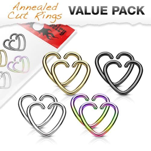 Value Pack of 4 Pairs of Heart Shaped Cartilage Bars