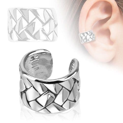 Weave Pattern Ear Cuff (Clip On)