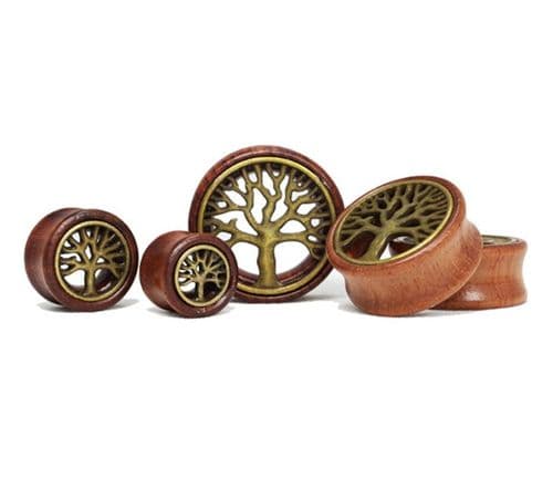 Wooden Tree of Life Ear Stretcher Tunnel