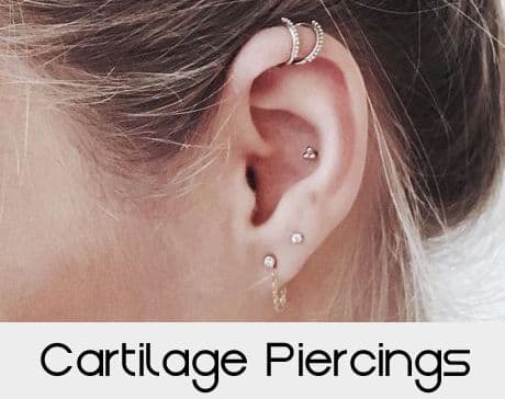 Cartilage & Tragus Piercings