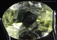 Amblygonite, faceted, Myanmar.  6.33 carats.