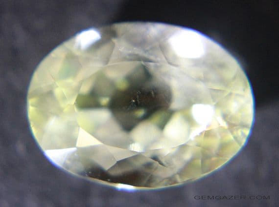 Amblygonite, faceted, Myanmar.  6.33 carats.