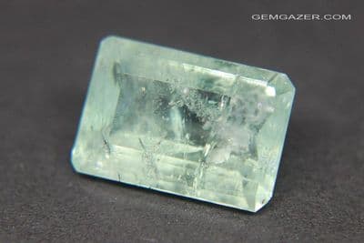 Amblygonite, green faceted, Brazil. 6.24 carats.