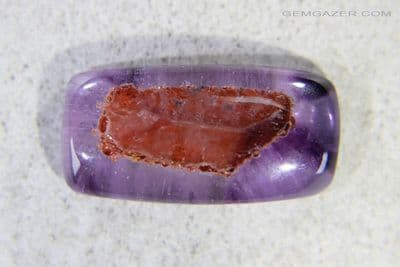 Amethystine Hematoid Quartz cabochon, Brazil. 14.42 carats.