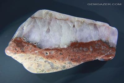Amethystine Quartz on Matrix polished slab, Scotland UK. 193.90 carats / 38.78 grams.