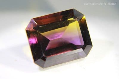 Ametrine, faceted, Bolivia. 10.80 carats.  (Video)