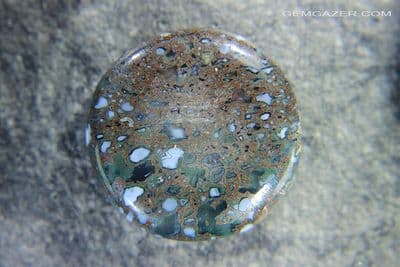 Amygdaloidal Agate cabochon, Ankara, Turkey. 87.38 carats.
