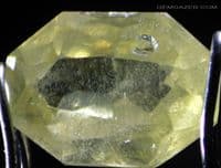 Anglesite, faceted, Morocco.  4.72 carats.