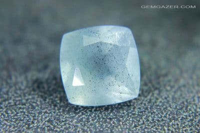 Aquamarine Sunstone with schiller effect, faceted, Brazil. 2.15 carats. (Video)