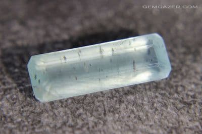 Aquamarine with Goethite inclusions. faceted, Brazil. 9.44 carats.  ** SOLD **