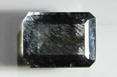 Aquamarine with Hematite and Goethite inclusions, faceted, Brazil, 3.06 carats.