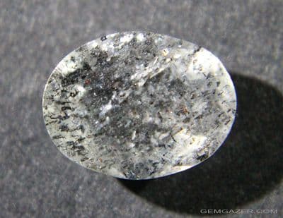 Aquamarine with Hematite & Goethite inclusions, faceted, Brazil.  2.83 carats.