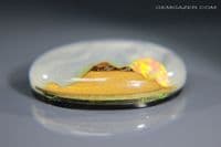 Aurora synthetic Opal, Mother of Pearl triplet cabochon, Australia. 32.31 carats. (Video)