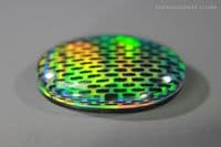 Aurora Synthetic Opal triplet cabochon, Australia. 16.77 carats. (Video)