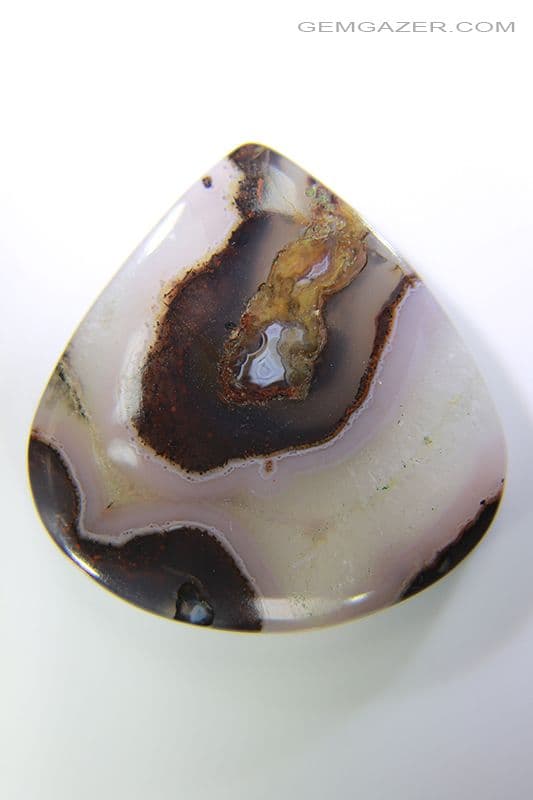 Banded Agate cabochon, Scotland UK.  71.46 carats.