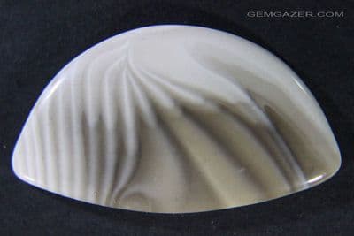 Banded Flint cabochon, Poland.  46.01 carats.