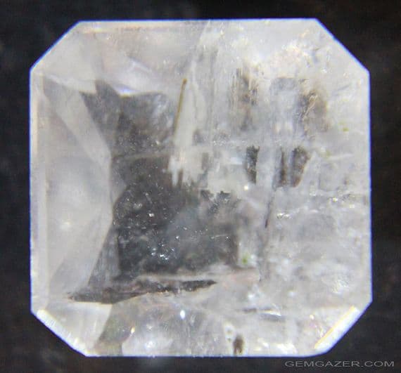 Barite, colourless faceted, China.  8.95 carats.
