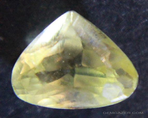 Barite, yellow faceted, Italy.  1.18 carats.  ** SOLD **