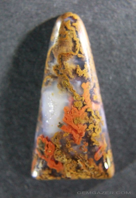 Bay of Fundy moss Agate cabochon, Canada.  29.13 carats.