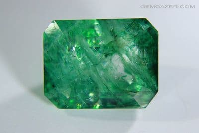 Beryl, colour-treated, faceted, Colombia. 5.71 carats.