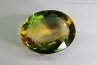 Bi-colour synthetic Quartz, faceted. 20.74 carats.