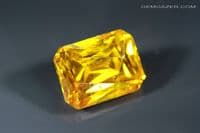 Bismuth Germanate (BGO), golden yellow faceted. 11.78 carats. (Video)