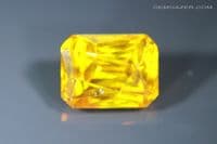 Bismuth Germanate (BGO), golden yellow faceted. 11.78 carats. (Video)