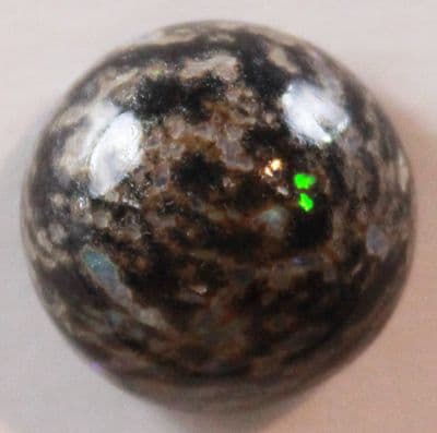 Black Leopard Opal cabochon,  Mexico. 19.14 carats.