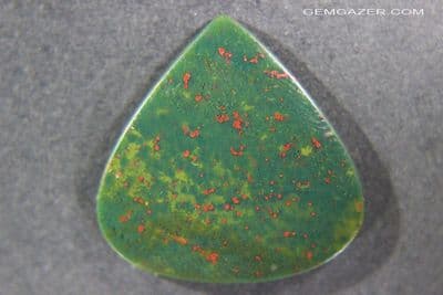 Bloodstone cabochon, India.  14.54 carats.