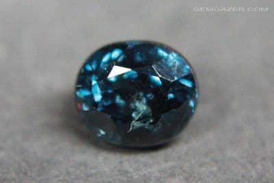 Blue colour-change Garnet, faceted, Bekily, Madagascar. 1.47 carats.  (Video)