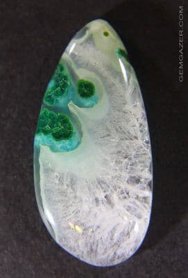 Blue-Dot Chrysocolla cabochon, Arizona, USA.  18.01 carats.