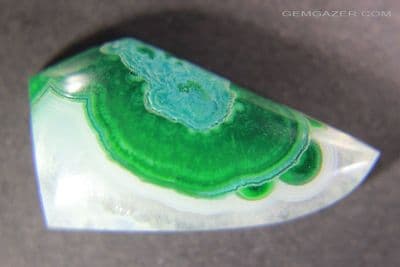 Blue Dot Chrysocolla cabochon, Ray mine, Arizona USA.  14.83 carats.