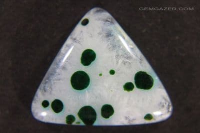 Blue-Dot Chrysocolla cabochon, Ray mine, Arizona USA.  16.39 carats.