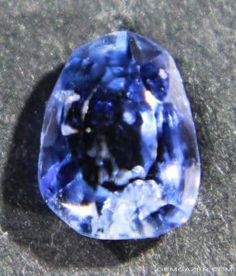 Blue Sapphire, faceted, Brazil.  0.87 carat