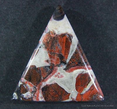 Brecciated Jasper cabochon, Africa.  33.31 carats.