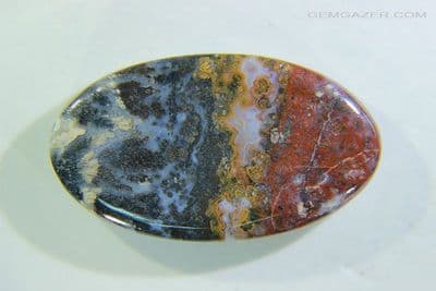 Canadian River Plume Agate cabochon, USA. 56.85 carats.