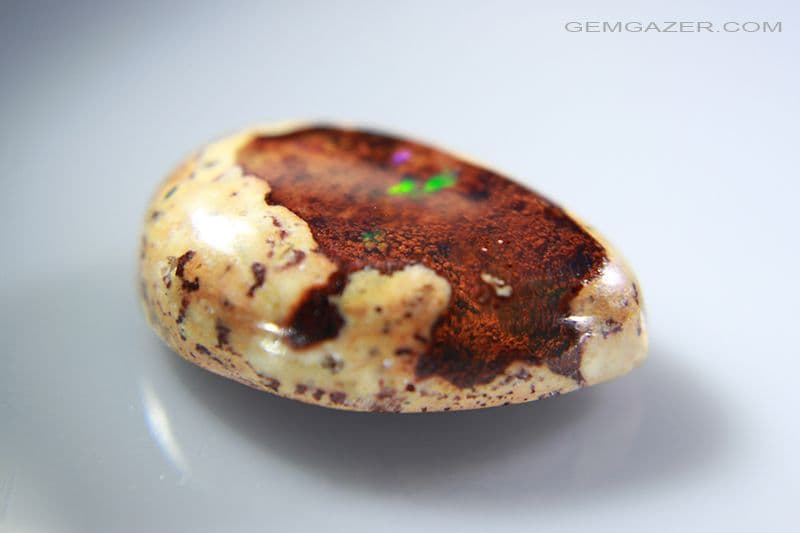 Cabochon Cantera Opal 9 - Opale Naturelle Du Mexique, Forme Cabochon, Couleur Orange