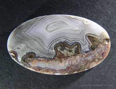 Casas Grande Lace Agate cabochon, Mexico.  64.58 carats.