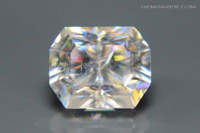 Cerussite, colourless faceted, Namibia. 4.29 carats (Video).