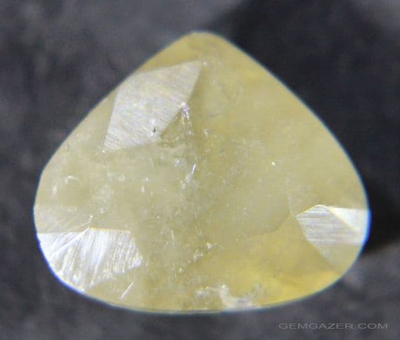 Cerussite, faceted, Namibia.  5.06 carats.