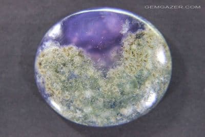 Chalcedony & Moss Agate cabochon, Indonesia. 20.44 carats.  ** SOLD **