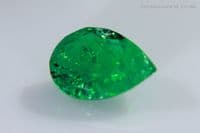 Chatham synthetic Emerald, faceted. 0.86 carat.