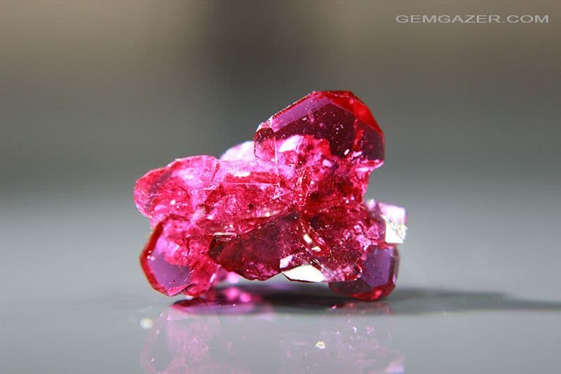Ruby Crystal Complex Chatham synthetic Ruby crystal cluster USA 12 44 carats SOLD